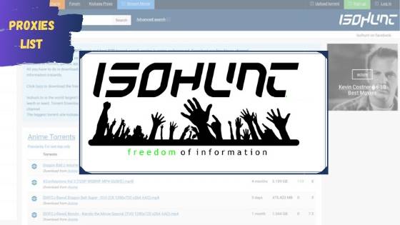 Working IsoHunt Proxy List & IsoHunt Torrent Alternatives Sites